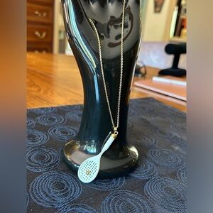 Tennis Racquet and Ball costume necklace